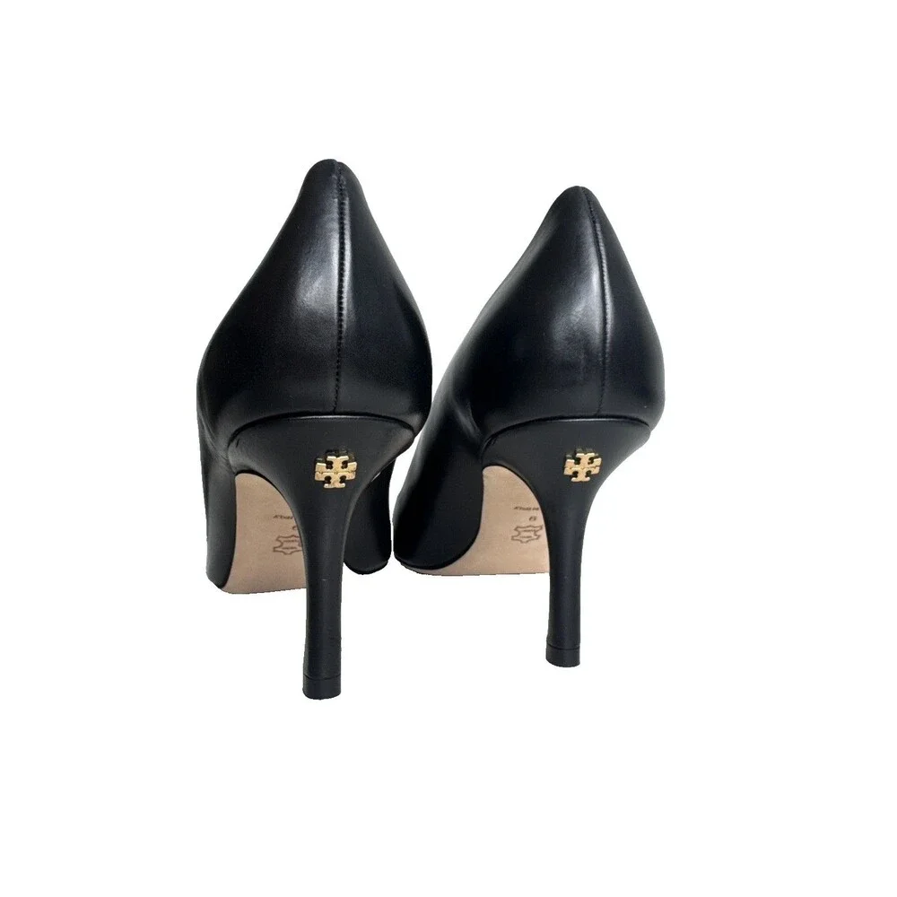 Tory Burch Penelope 85MM Cap-Toe Pump, Size 9 Black Leather New in Box